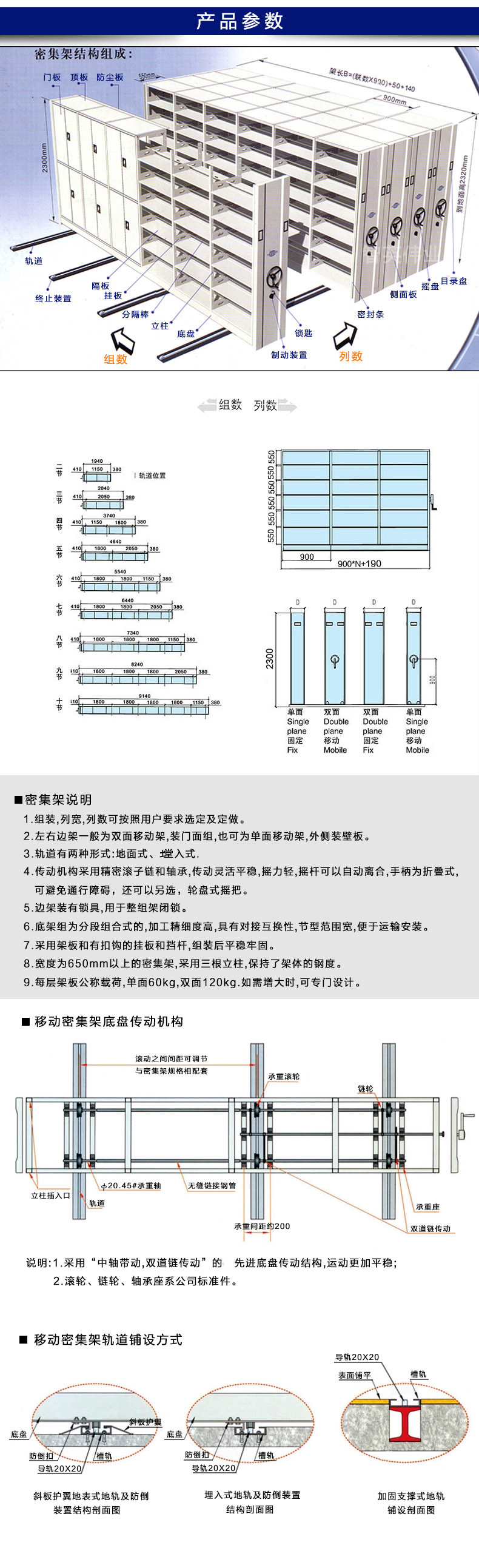 半封閉密集柜