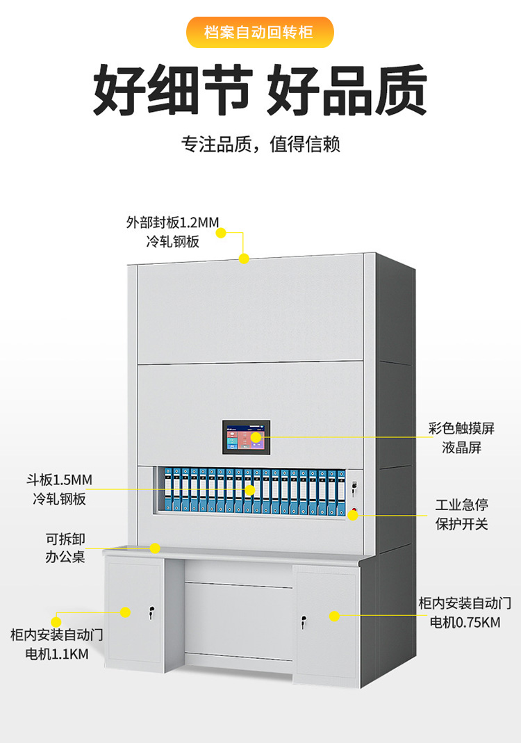 智能檔案選層回轉柜